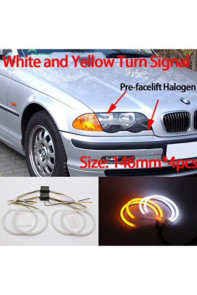 Choice5 Pre LCI no Lens W Y WHITE LED Headlight Halo Angel Demon Eyes Kit ang...
