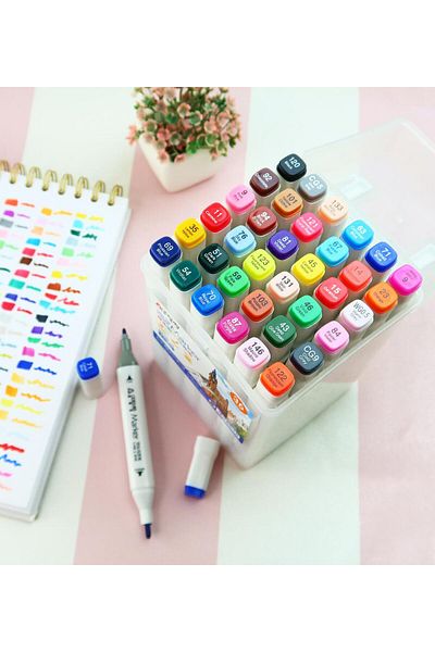 Gift Moda Bam Double Sided 36 Piece Marker Pen Set – Carrying Box