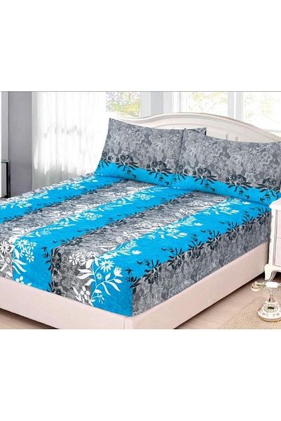 OEM Bed Cover Set, 2 Person, Elastic, 3 Pieces, Multicolor, 180x200 cm