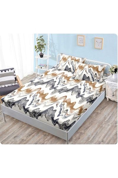 OEM Bed Cover, 2 Persons, 160x200 cm, Wave Pattern, Multicolor