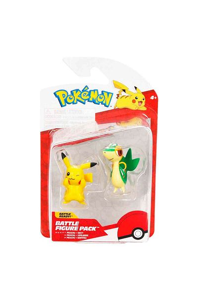Sunman Pokemon Battle Figure Set of 2 Pok/Pkw3355 - Pikachu and Snivy Pkw4066