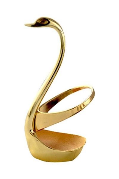 fun zone Generic Swan Tableware Spoon Fork Holder Gold