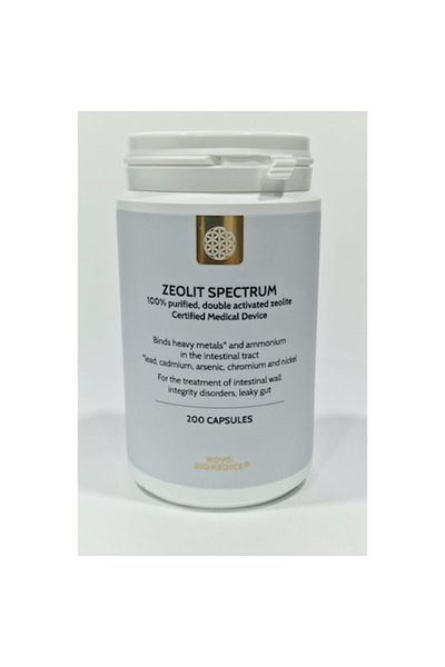 Novo Biomedics Zeolit Spectrum, 200 Capsules, Purified, Detox Therapy