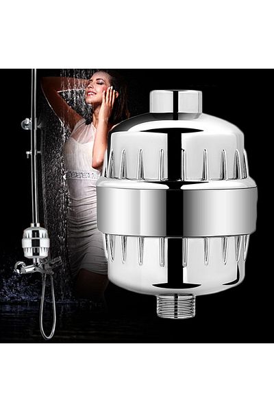Tzappy Filtru de apă premium pentru duș cu 25 de etape de filtrare Tzappy, 2 filtre incluse, Elimină clorul,
