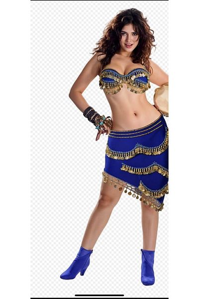 Generic Egyptian dance costume, indigo