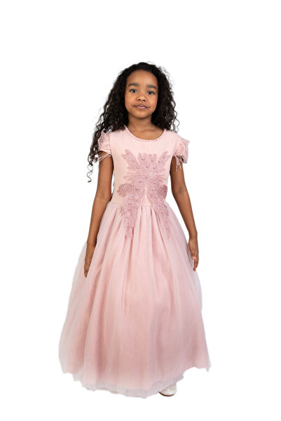 ddaniela فستان فيوليا الوردي من الدانتيل