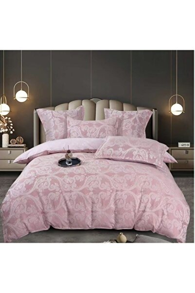 OEM Double Bed Sheet, 6 Pieces, 2 Persons, 220x240 cm, Abstract Print, Lilac