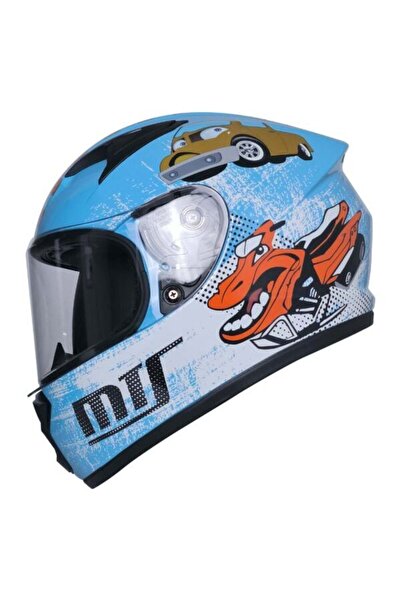 MTS M-201 FULL FACE ÇOCUK KASKI BLUE (M)