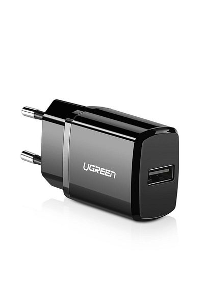 Ugreen Mała ładowarka sieciowa do telefonu USB 2.1A czarny