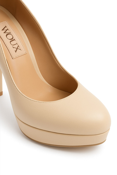 Deriderim Stiletto cu platformă clasică bej
