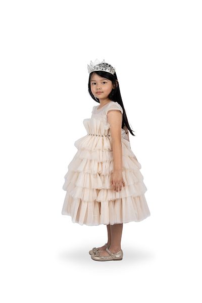 ddaniela Magdalena Beige short Party Dress - VIP collection