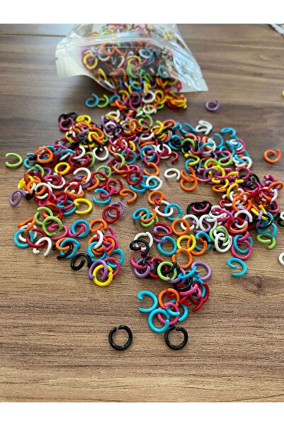 312 KONSEPT Renkli Mini Metal Papağan Klips Halkası(10 ADET)