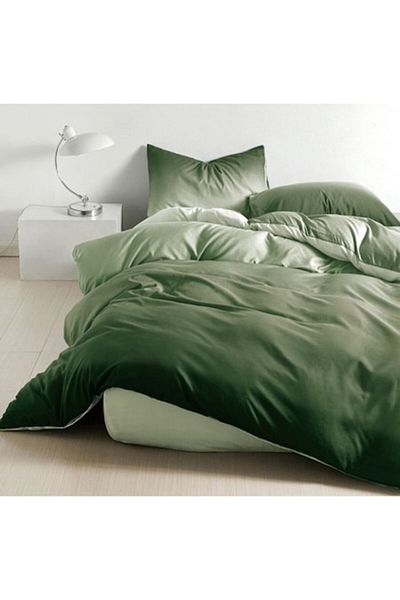OEM Lenjerie de pat dublu, Bumbac Satinat, 4 piese, 2 persoane, 240x250cm, Imprimeu Degrade, Armi