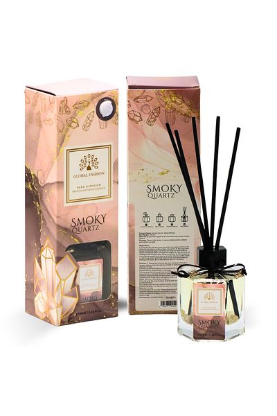 global fashion Luxury Reed Diffuser 100ml – French Essence, Long-Lasting Scent, Eco Home Decor Gift (Smoky Quartz)