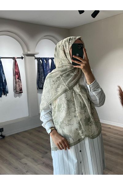 Merwiss Viena Silk Crepe Çağla Shawl