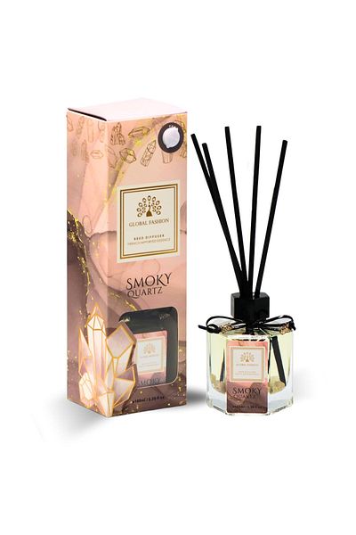 global fashion Luxury Reed Diffuser 100ml – French Essence, Long-Lasting Scent, Eco Home Decor Gift (Smoky Quartz)