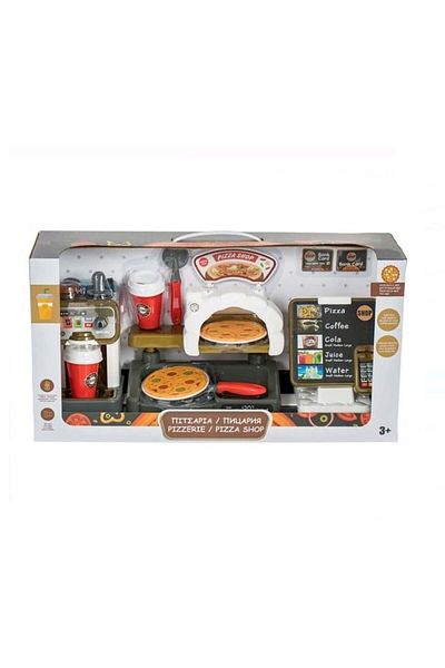 divendi-ro Pizzeria Play Set, with Cash Register, Pizza Oven and Coffee Maker, with Sounds, multicolor
