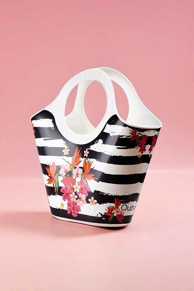 QUTU Bag Pool Crow Pattern Plastic Beach and Handbag