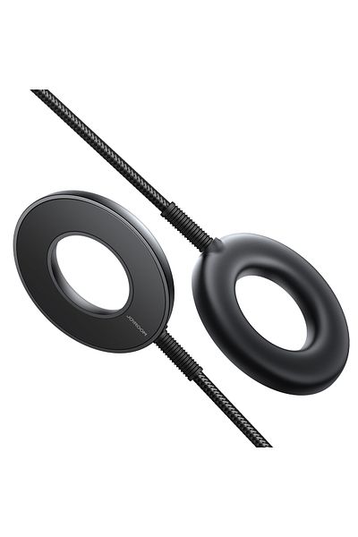 Joyroom Bezprzewodowa ładowarka magnetyczna 15W z kablem USB / USB-C czarna