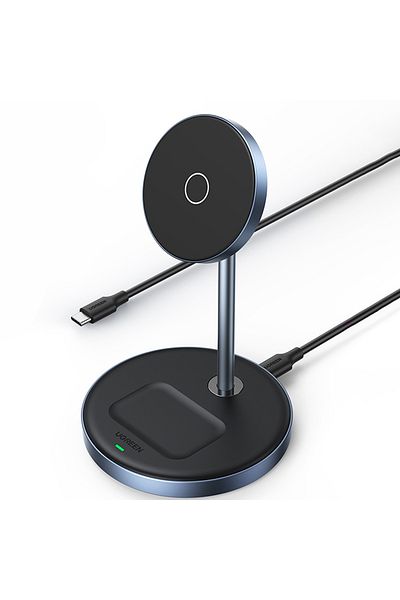 Ugreen 2w1 Stacja ładująca 20W i podstawka magnetyczna MagSafe Qi USB-C czarna