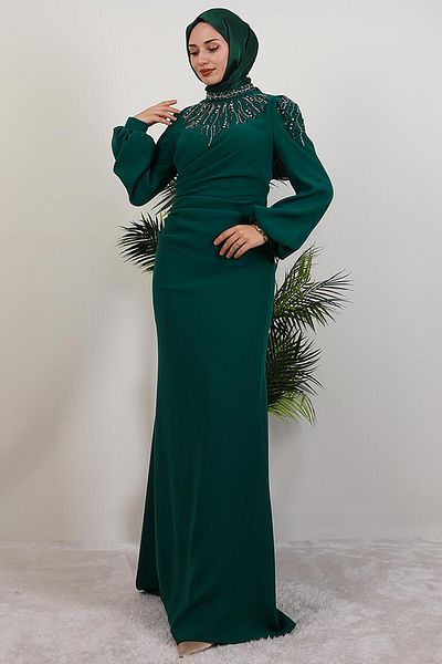 GİYZAMİLA Φόρεμα Nehir Hijab Πράσινο