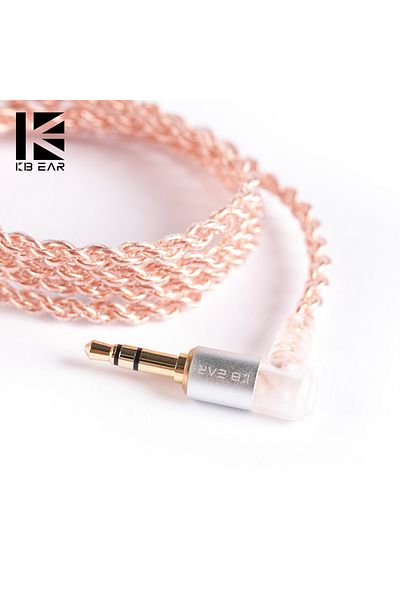Choice 2PIN3.5 no mic KBEAR 4 Core Copper Upgrade Wired Earphone Cable 2PIN/QDC/MMCX/TFZ Earbuds Connector