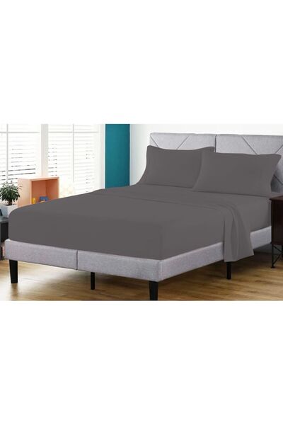 OEM Double Bed Linen, 6 Pieces, 220x230 cm, Dark Grey
