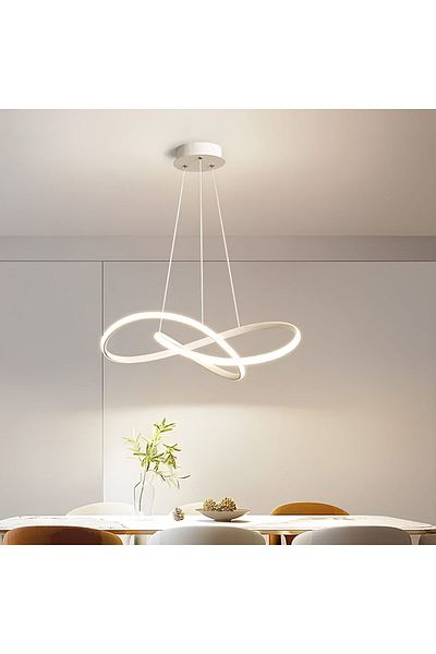 Rain Drop De la Robinetul Meu Infinity LED Chandelier - Modern design, Size 60 cm, Power 40W, warm white light 3500K