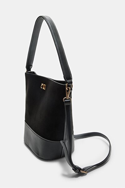 Stradivarius Kombine büzgülü bucket çanta