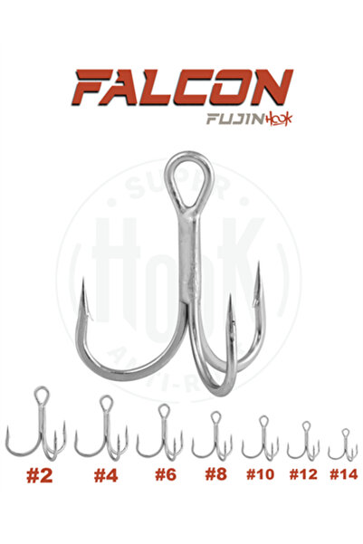 Fujin Falcon Süper Anti-Rust Üçlü Kanca 12 no