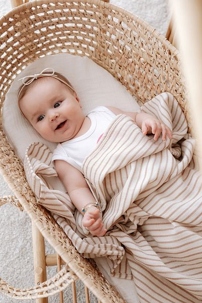 TBA COLLECTION Muslin Cover |   Line Series - Beige