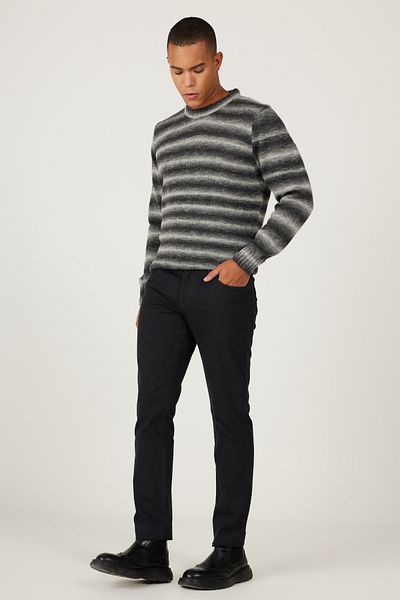 AC&Co / Altınyıldız Classics Pantaloni elastici cu model, antracit, slim fit, cu 5 buzunare
