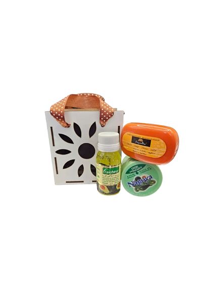 AZBANE -CASABLANCA - MAROC Set cutie lemn crema avocado Nagoya 100 ml, ulei fraicheur avocado 60 ml, sapun Arganine 40 gr