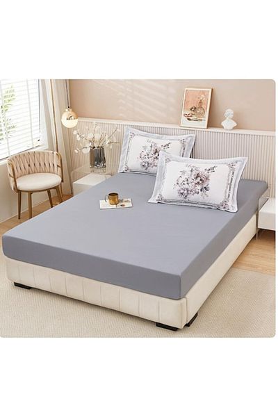 OEM Elastic Bed Cover, 2 Persons, 160x200 cm, Gray
