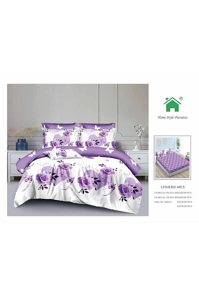 OEM Double bed linen set, 6 pieces, 2 persons, 180x200 cm, multicolor, M26
