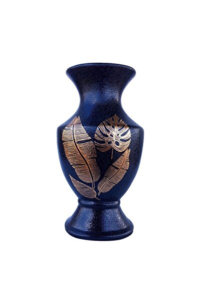 OEM Vază ceramică cu frunze aurii 25 cm