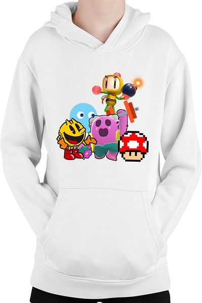 OEM Hanorac Copii Brawl Stars Mario Bomberman Pacman Pink Spike Gameplay