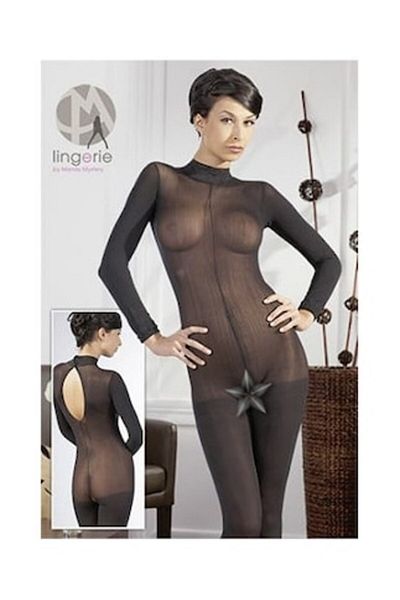 Orion Ciorapi de corp Orion, costum cu mâneci lungi, negru, M/L