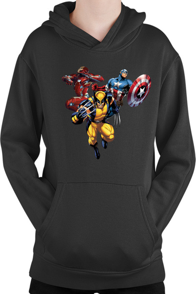 OEM Kids Hoodie Wolverine Captain America Ironman Superheroes