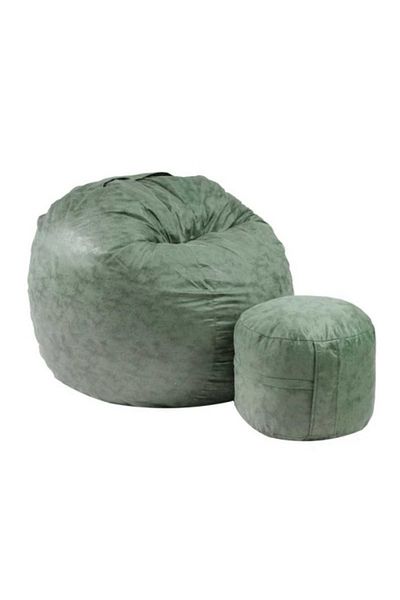 Pufrelax Set Fotoliu Matusalem cu Otoman (leg rest), Textil Material - Silver Garden