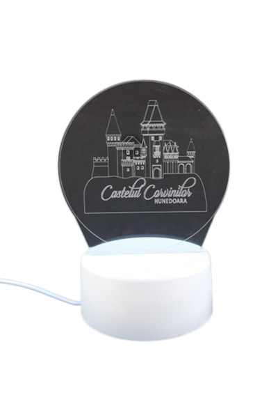 OEM Lampă LED din plastic cu încărcare USB, design Castel Corvin, M1, 13x17 cm