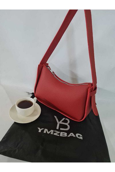 YMZBAG Red Women's Baguette Handbag