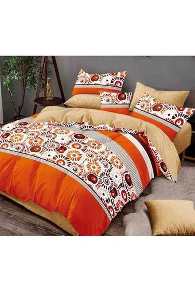 OEM Set lenjerie de pat dublu, 6 piese, 2 persoane 180x200 cm, multicolor