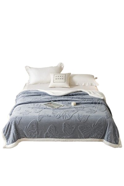 OEM Patura Imblanita, Cocolino, Fluturi 3D Elegant, 200x230cm, Gri Deschis