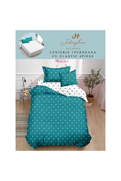 OEM Bed linen, fitted sheet, Finet, single, 4 pieces, 140x200cm, two-tone stars