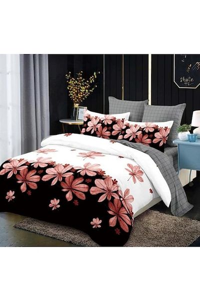 OEM Bed Linen, Finet, 6 Pieces, 2 Person, Almond Leaf Print, 230x250cm, Multicolor