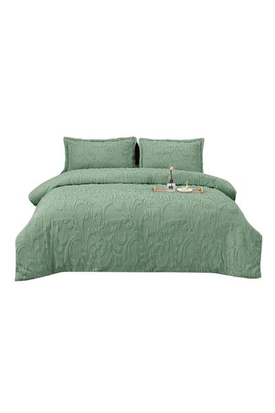 OEM Bed Linen, Cocolino, Faux Rabbit Fur, 4 Pieces, 180x200cm, Uni, Duck Egg Green