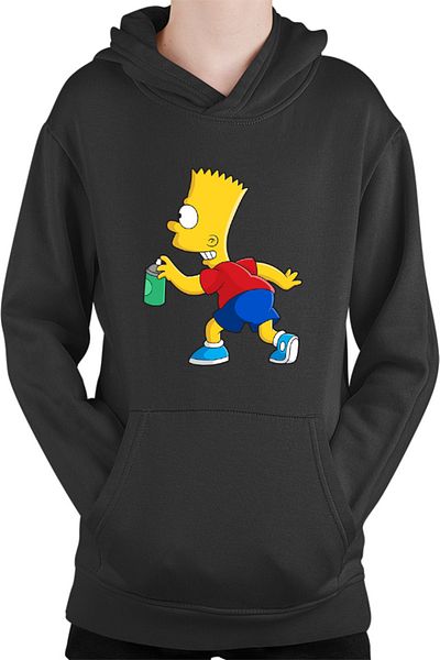OEM The Simpsons Kids Hoodie Spray Son Office Sitcom Heroes Bart