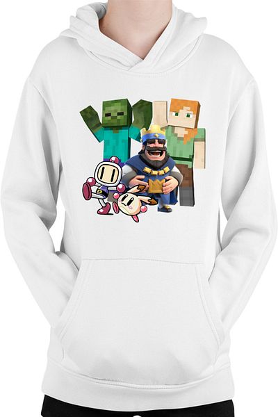 OEM Kids Hoodie Minecraft Brawl Stars Bomberman Kawaii Open World