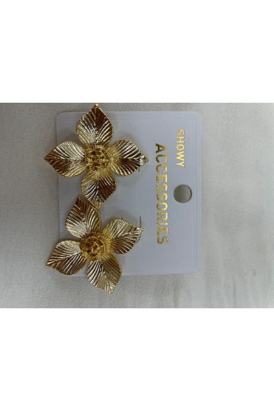 ÇELİKSİLVERTAKI Flower Earrings Without Stones